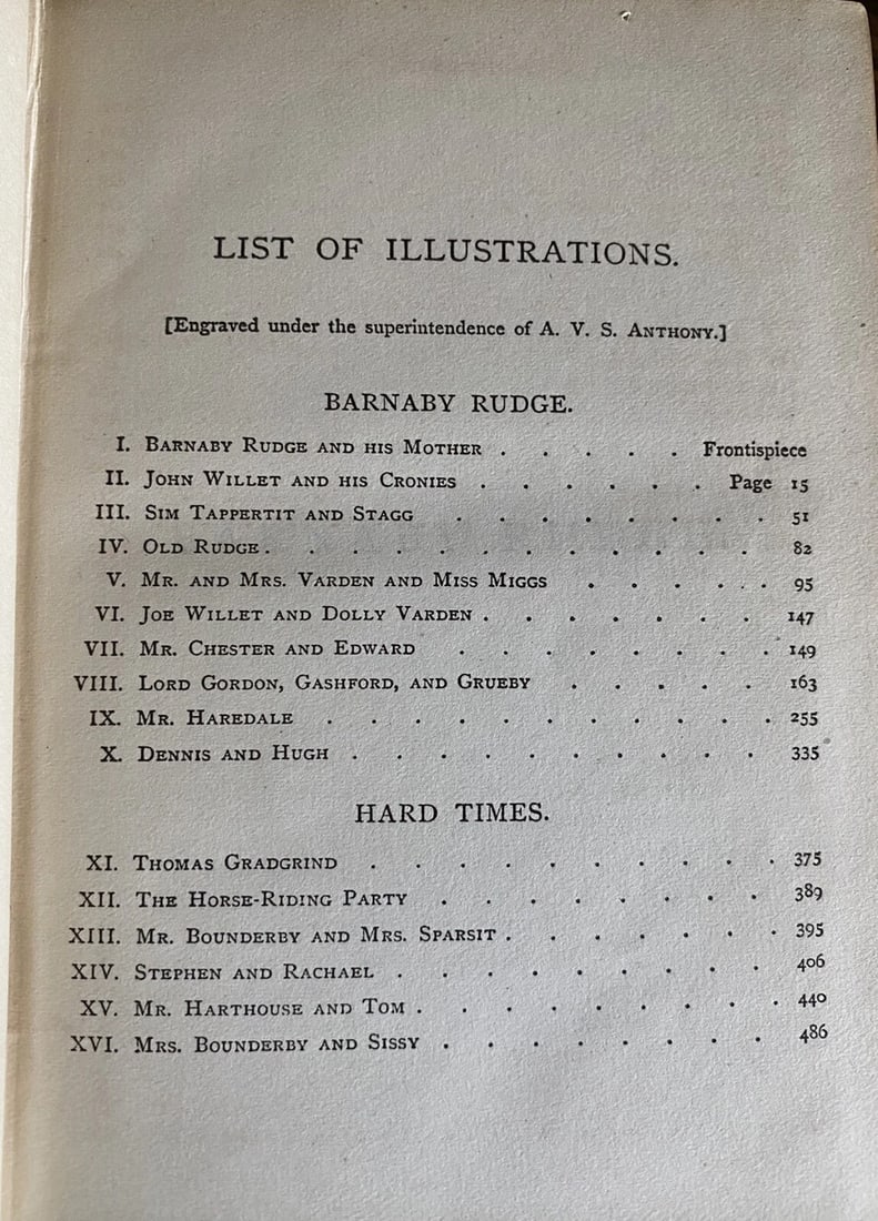 Dickens' Works Illustrated Barnaby Rudge, Hard Times 1875 HC James R.Osgood Ill. - 10