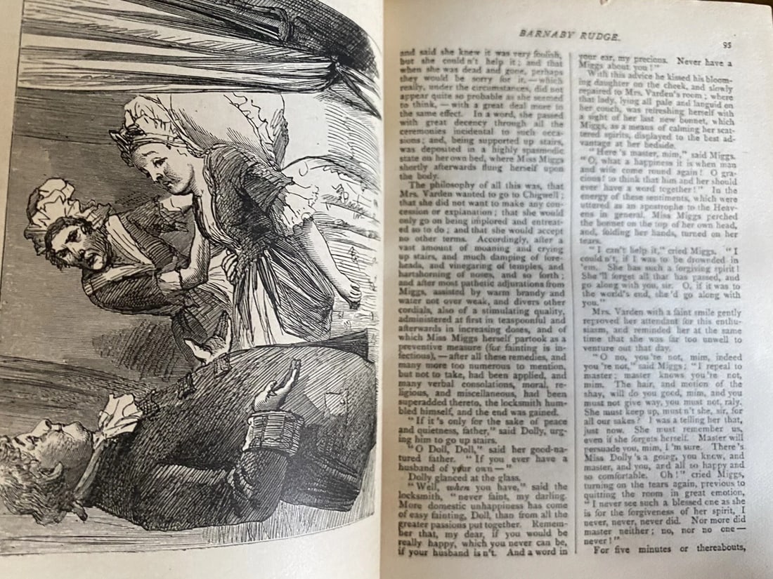 Dickens' Works Illustrated Barnaby Rudge, Hard Times 1875 HC James R.Osgood Ill. - 8