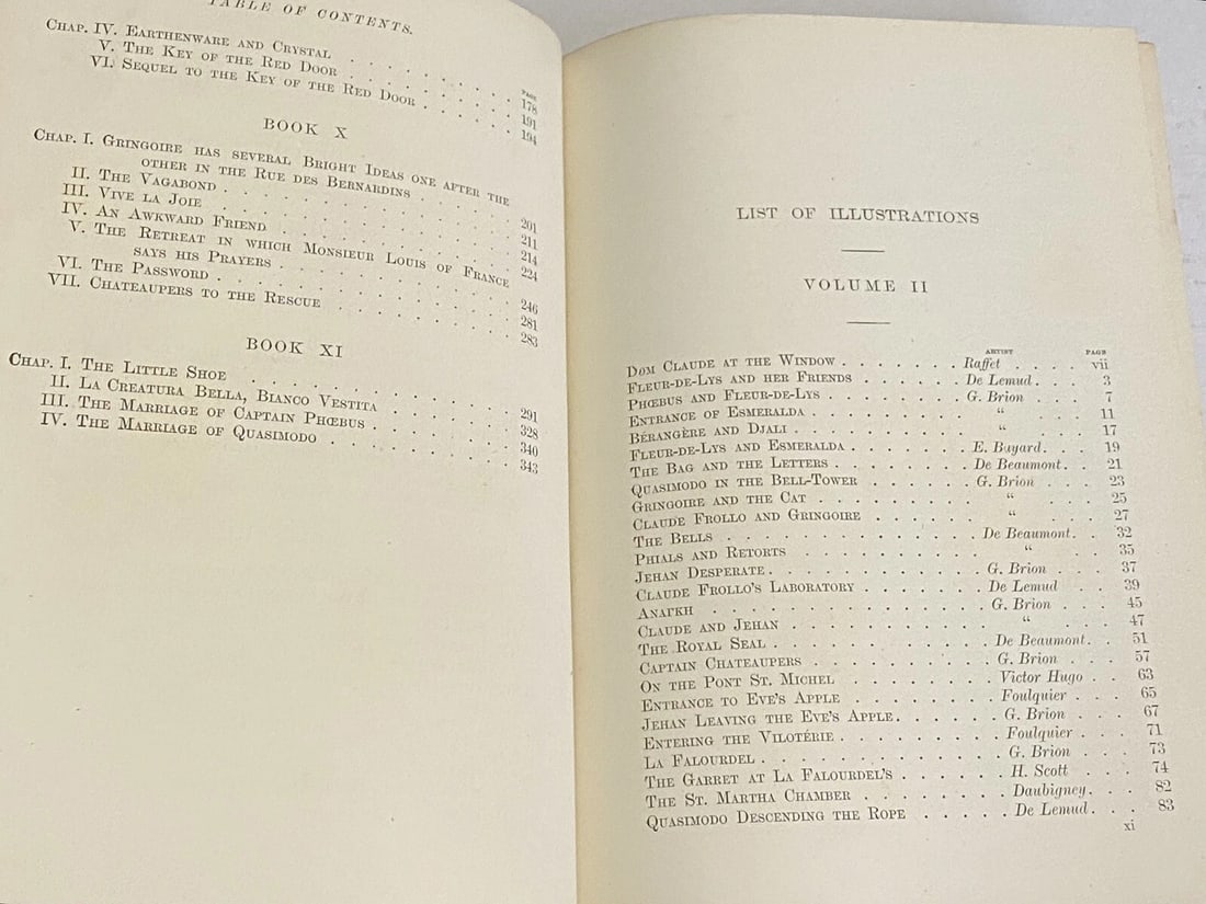 Victor Hugo’s Novels Notre Dame Vol. II Illustrated 1887 Library Edition HC Good - 10