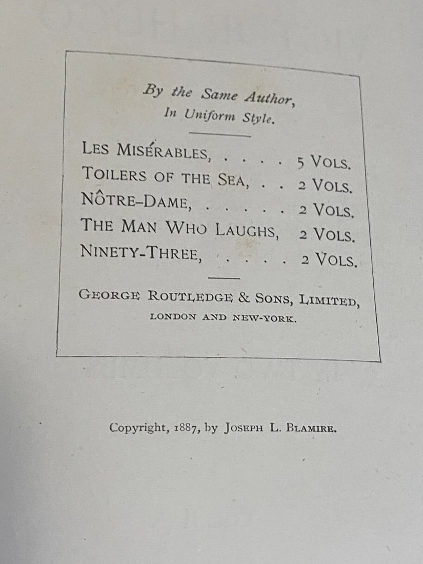 Victor Hugo’s Novels Notre Dame Vol. II Illustrated 1887 Library Edition HC Good - 6