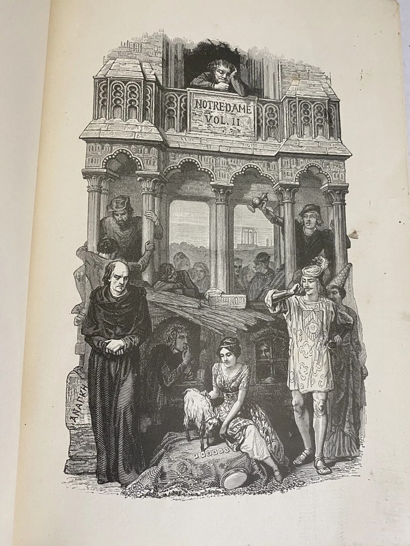 Victor Hugo’s Novels Notre Dame Vol. II Illustrated 1887 Library Edition HC Good - 7