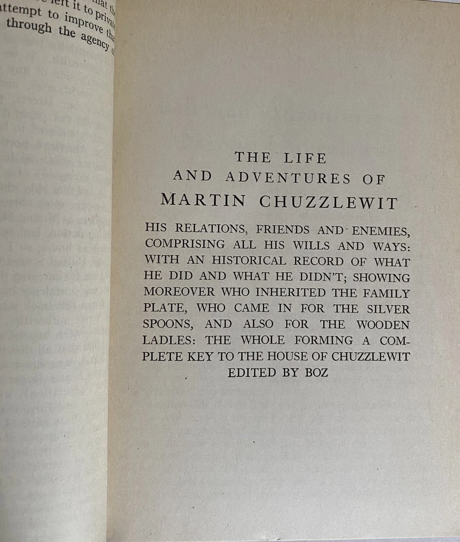 Charles Dickens MARTIN CHUZZLEWIT Vol. II Books Inc. 1936 HC - 13
