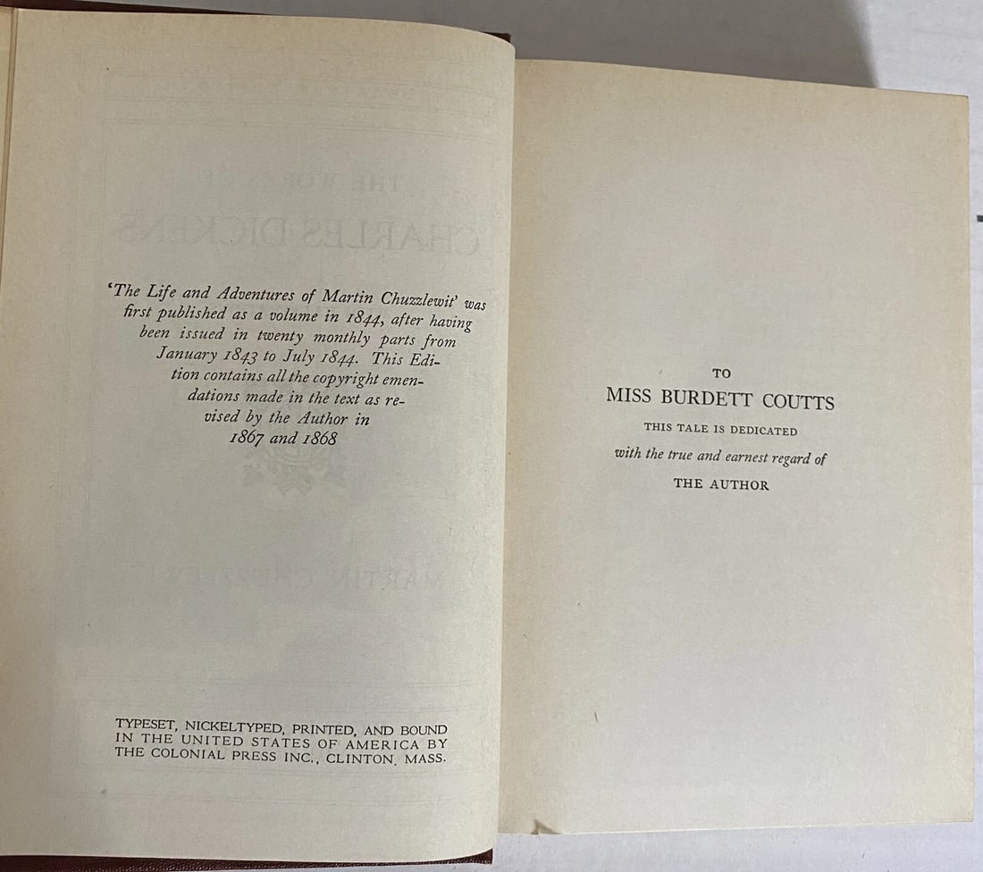 Charles Dickens MARTIN CHUZZLEWIT Vol. II Books Inc. 1936 HC - 14