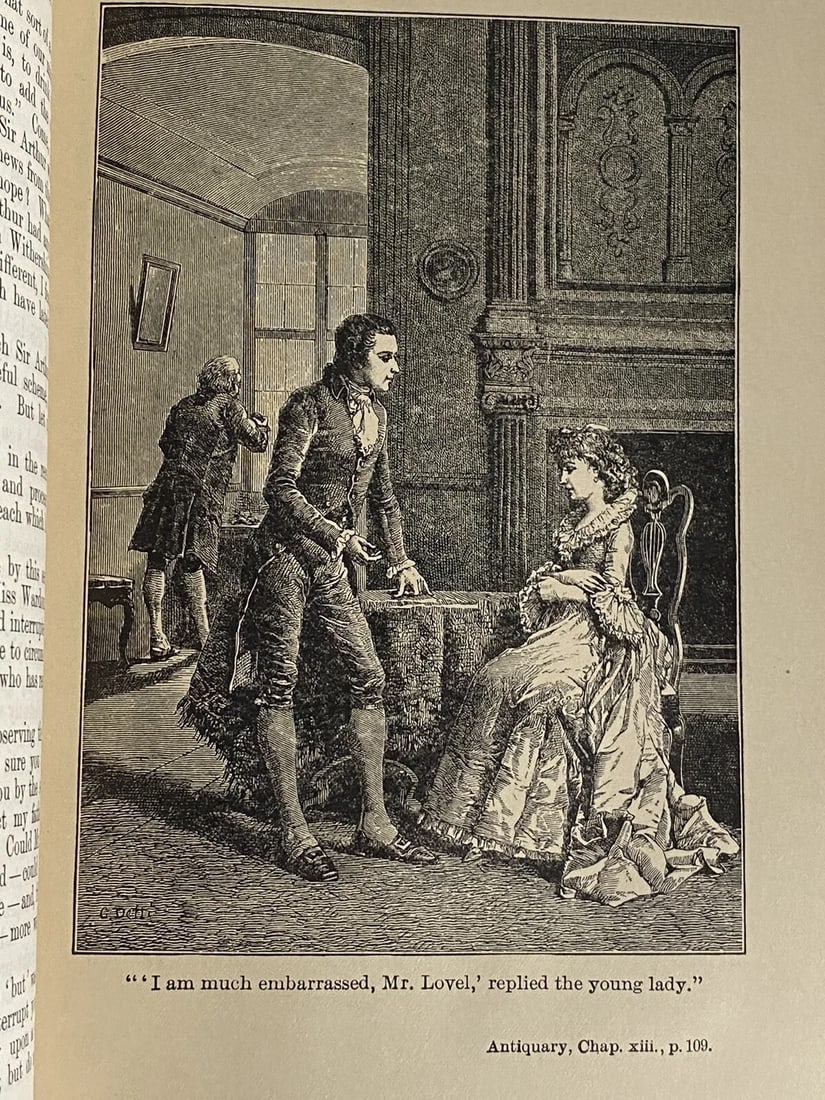 Works Of Sir Walter Scott Waverley Novels Vol VI The Antiquary HC 1800’s Illustr - 14