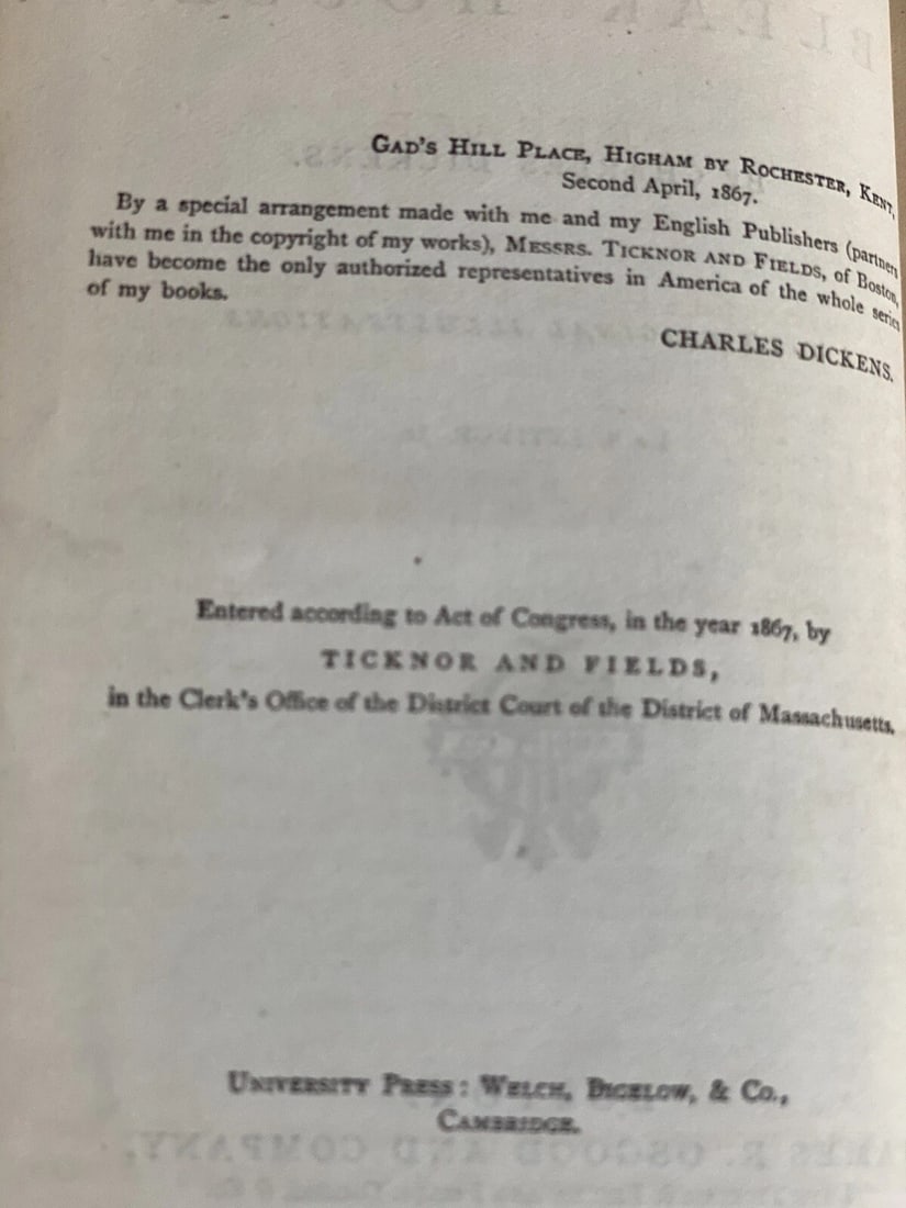 Dickens' Works Illustrated Bleak House James R. Osgood & Co. Boston 1875 HC - 5