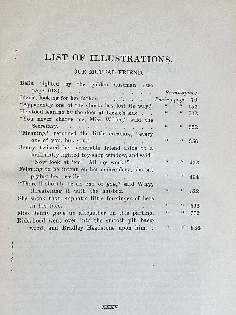 Our Mutual Friend Charles Dickens University Society Vol. III Illustrat. HC 1911 - 11