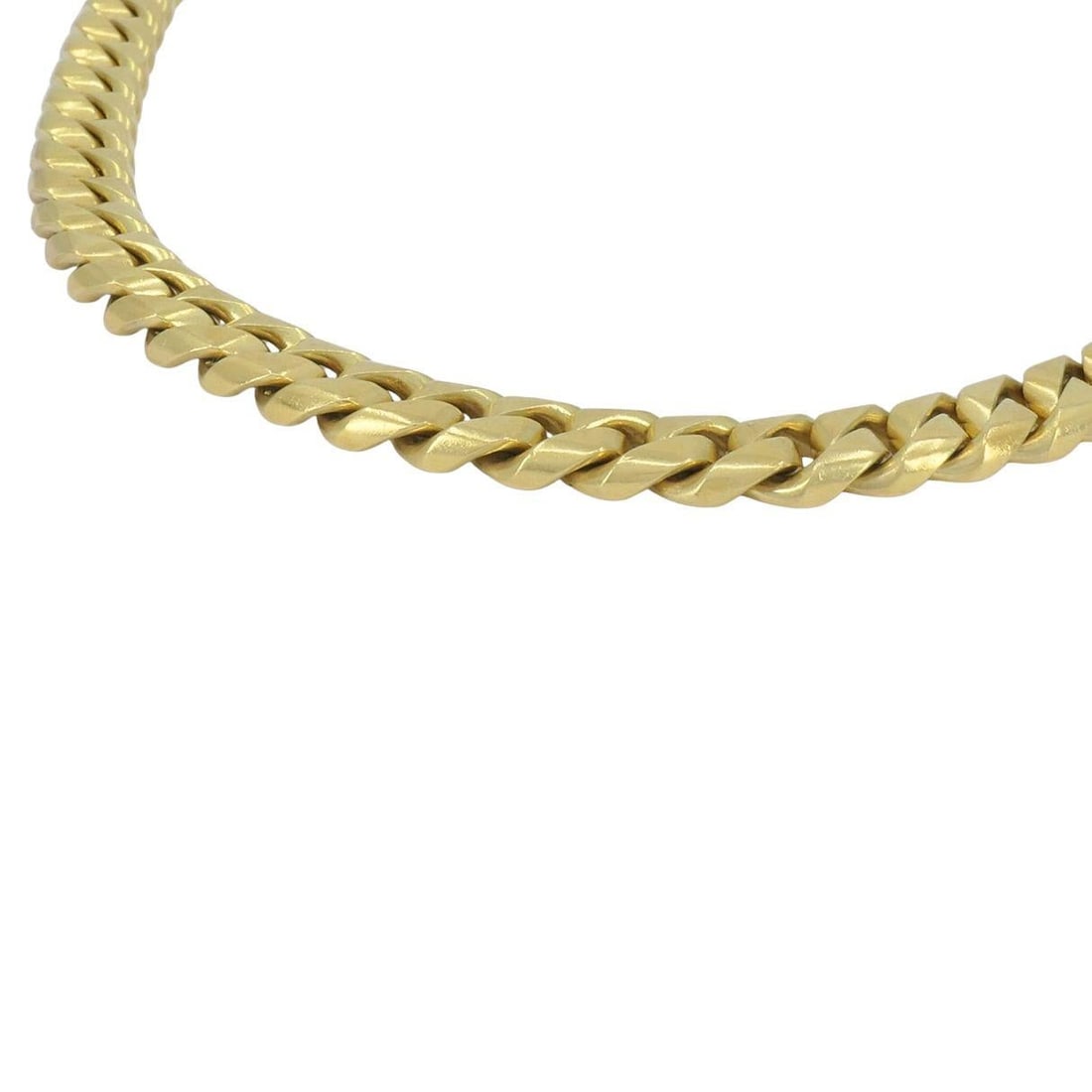 Vintage Bvlgari 18K Yellow Gold Curb Link Chain Necklace 131g - 12