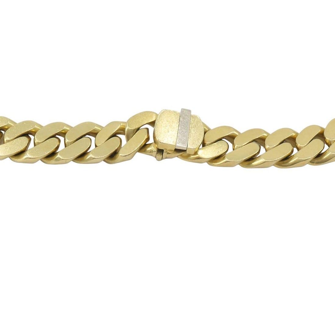 Vintage Bvlgari 18K Yellow Gold Curb Link Chain Necklace 131g - 15