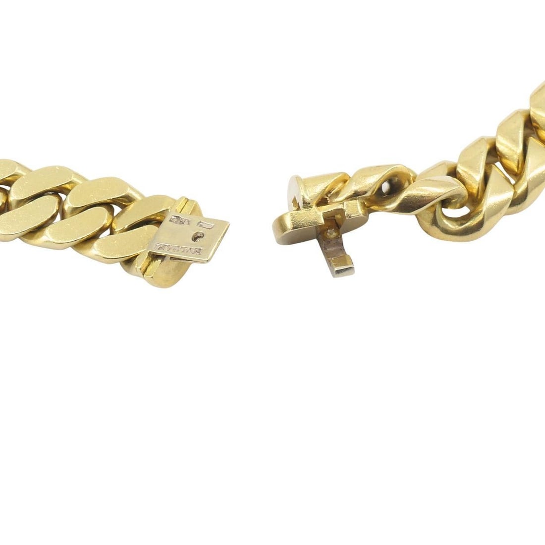 Vintage Bvlgari 18K Yellow Gold Curb Link Chain Necklace 131g - 16