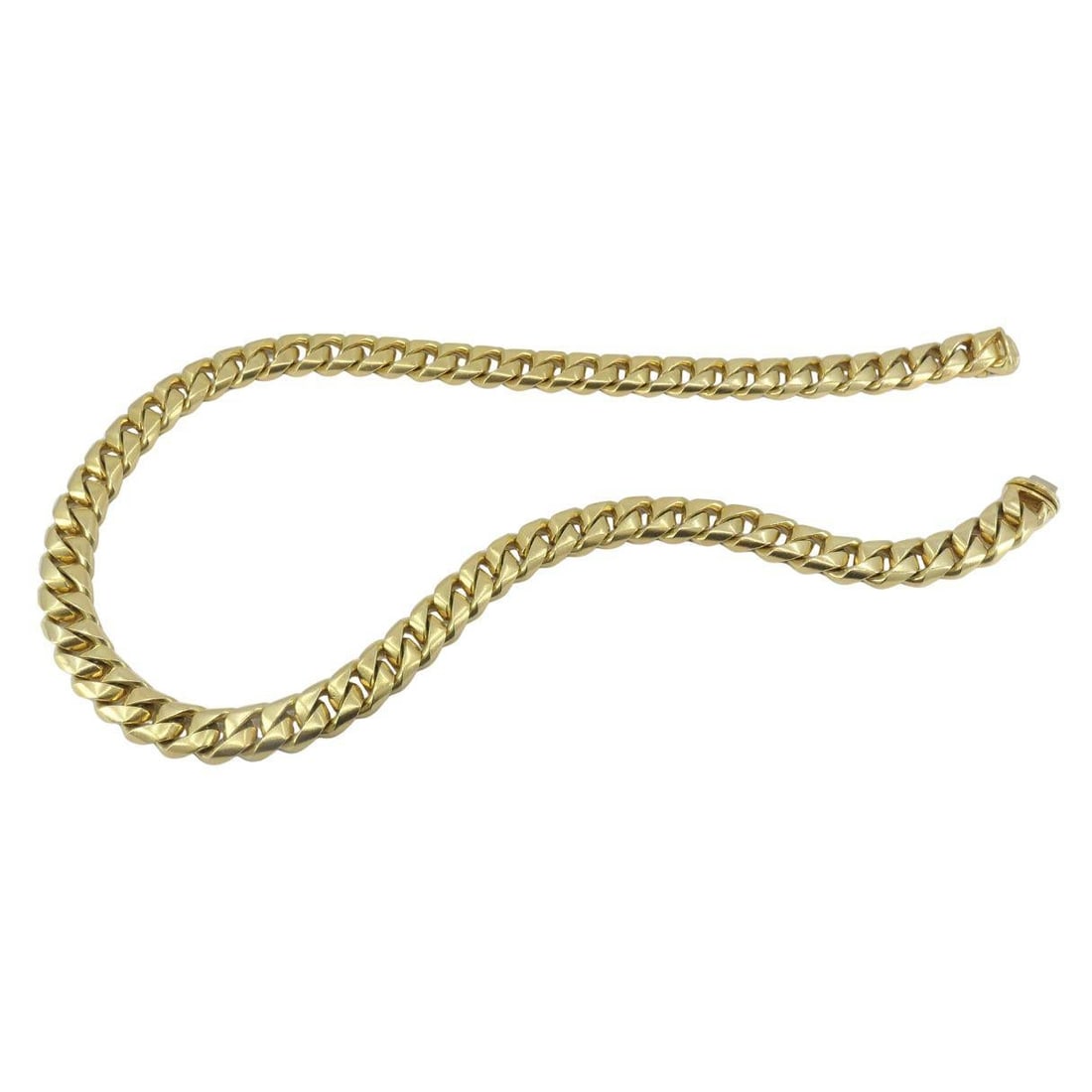 Vintage Bvlgari 18K Yellow Gold Curb Link Chain Necklace 131g - 18
