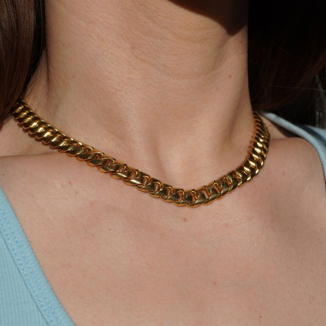 Vintage Bvlgari 18K Yellow Gold Curb Link Chain Necklace 131g - 6