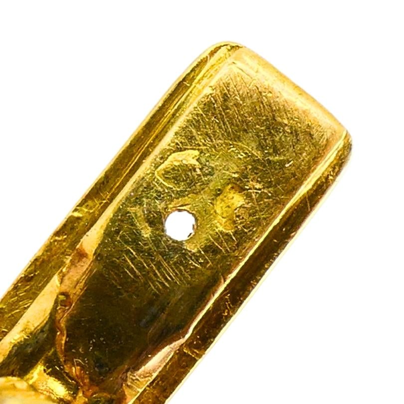 Vintage Black Onyx Gold Bead Bracelet 18k French Retro Jewelry - 12