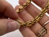 Antique Victorian 14K Two-Tone Gold Ornate Link Chain Necklace - 16