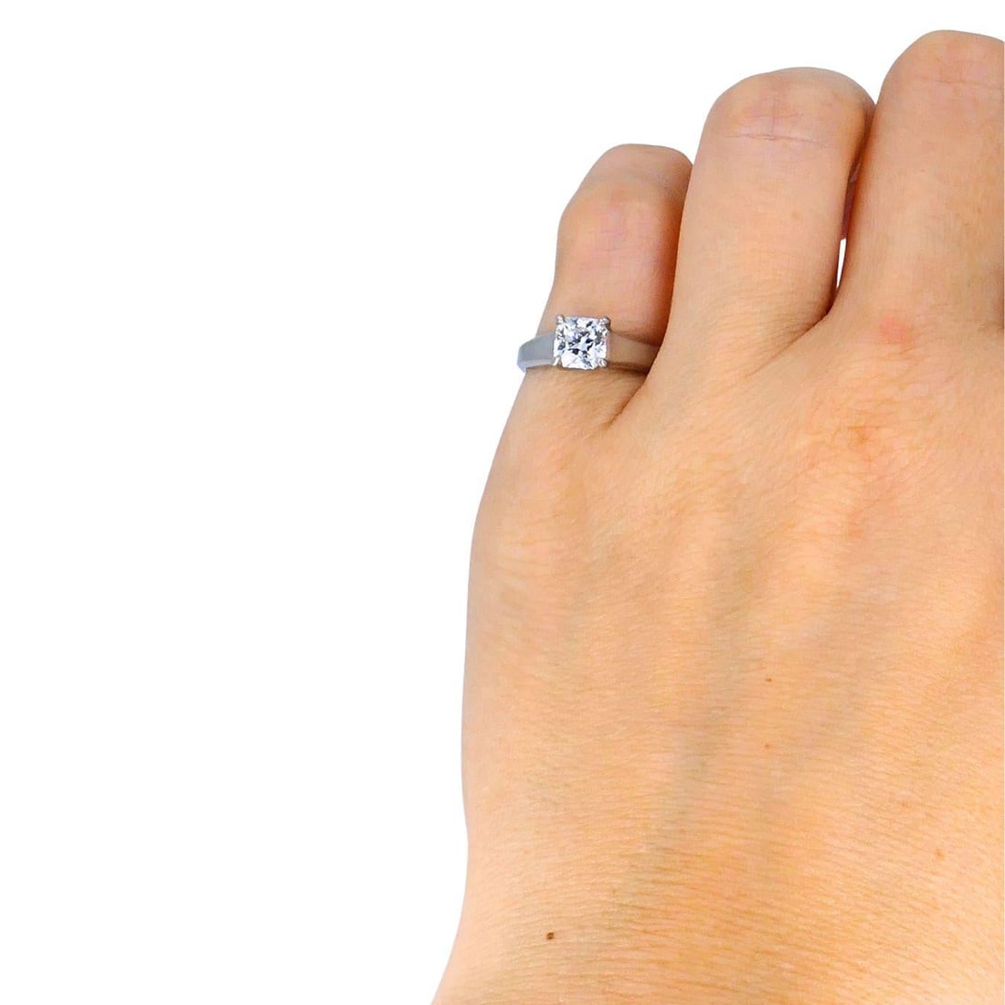 Vintage Derco Platinum Diamond Solitaire Engagement Ring 1.51ct GIA cert - 17