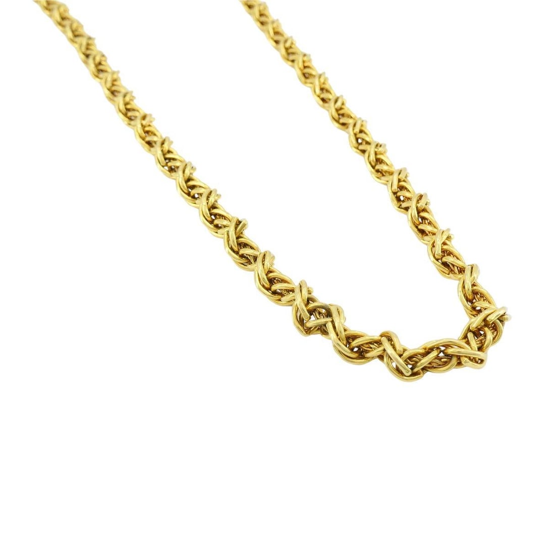 Vintage Tiffany & Co. 18k Gold Rope Chain Necklace, Germany 28" Length - 11