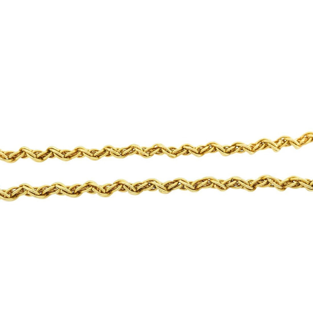 Vintage Tiffany & Co. 18k Gold Rope Chain Necklace, Germany 28" Length - 12