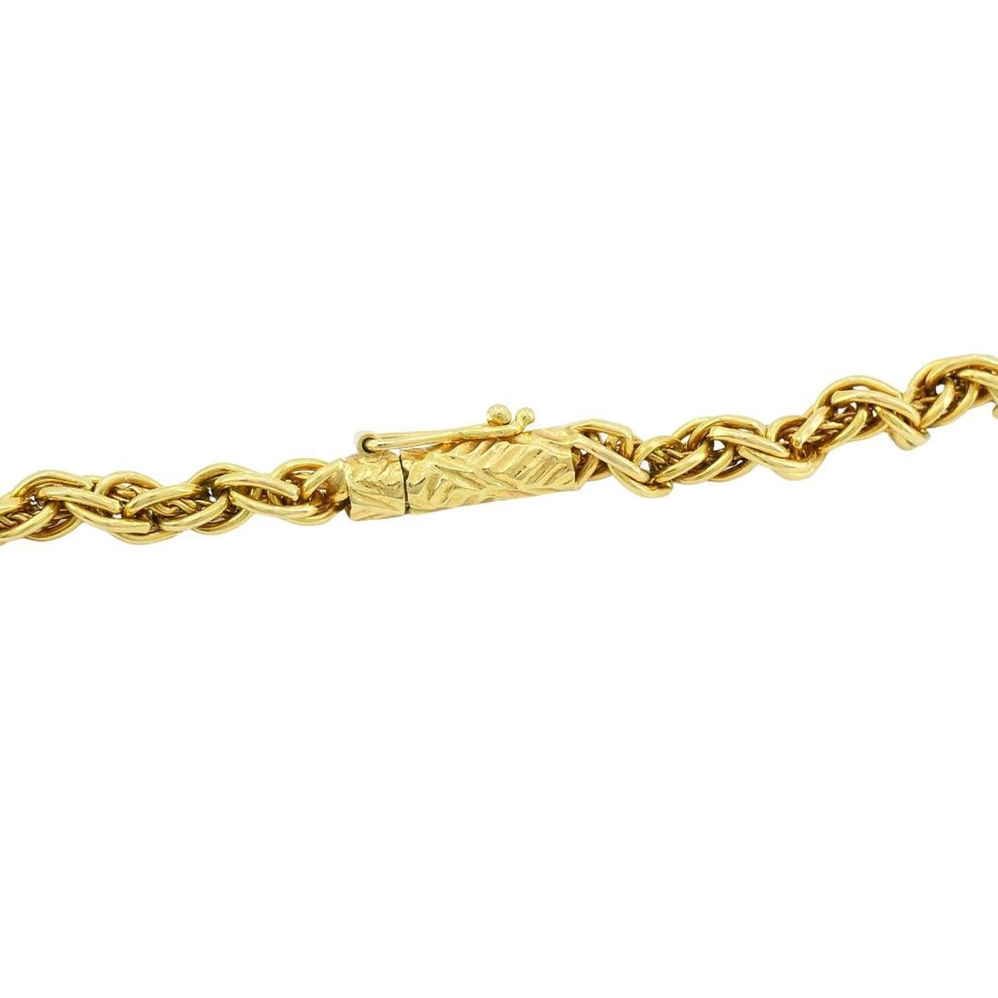 Vintage Tiffany & Co. 18k Gold Rope Chain Necklace, Germany 28" Length - 13