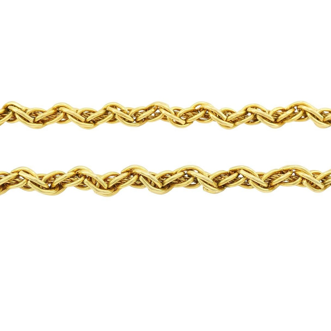 Vintage Tiffany & Co. 18k Gold Rope Chain Necklace, Germany 28" Length - 14