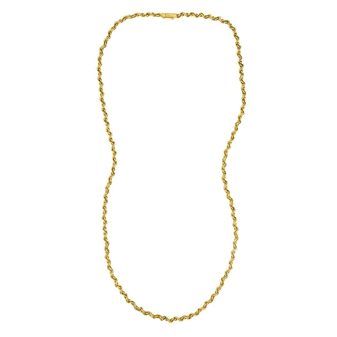 Vintage Tiffany & Co. 18k Gold Rope Chain Necklace, Germany 28" Length - 9