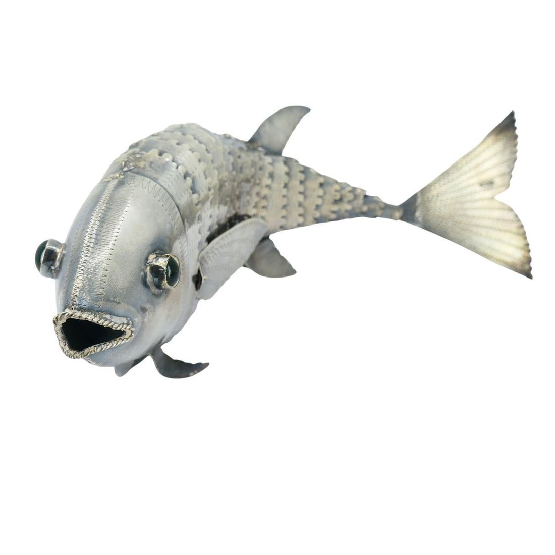 Vintage Articulated Sterling Silver Fish Figurine Mid Century Modern - 9