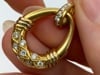 Vintage Cartier 18k Gold Trinity Diamond Mini Doorknocker Earrings - 8