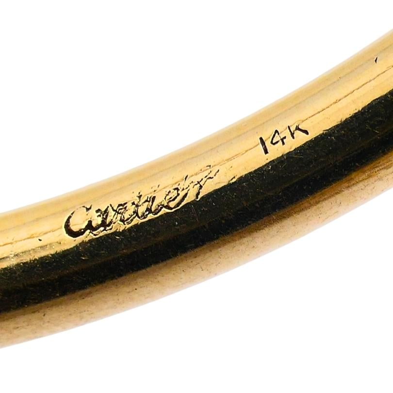 Vintage Cartier Set of Three Bangle Bracelets 14k Gold Estate Jewelry - 11