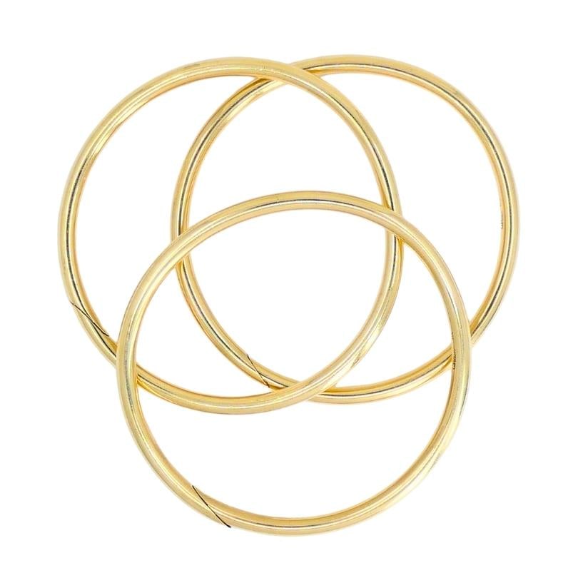 Vintage Cartier Set of Three Bangle Bracelets 14k Gold Estate Jewelry - 13