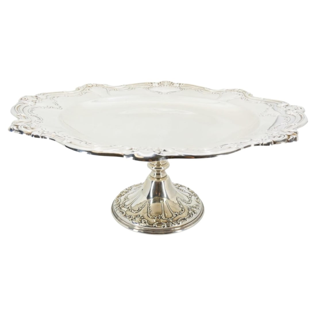 Vintage Gorham Chantilly Sterling Silver Pedestal Platter - 15