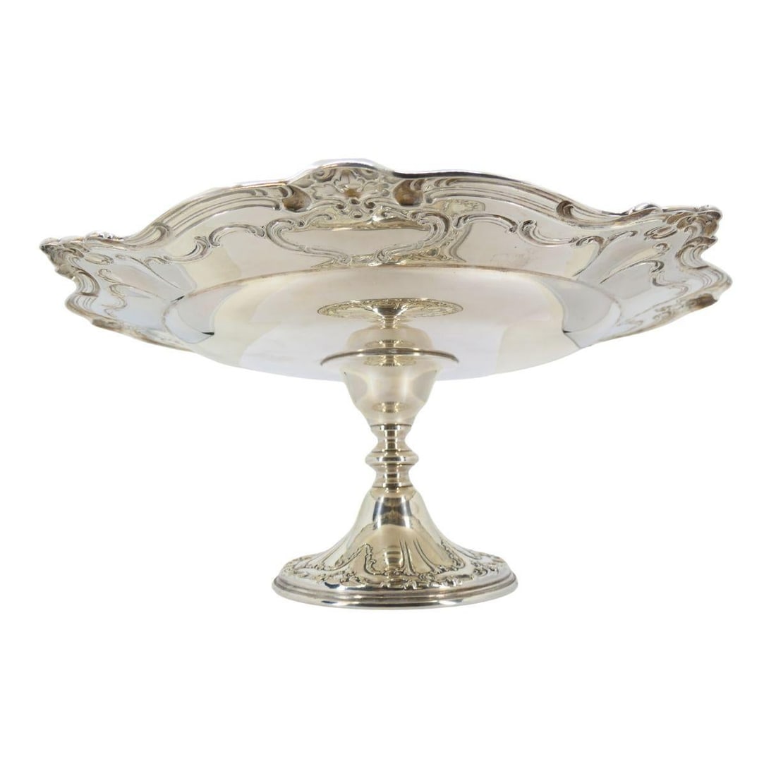 Vintage Gorham Chantilly Sterling Silver Pedestal Platter - 9