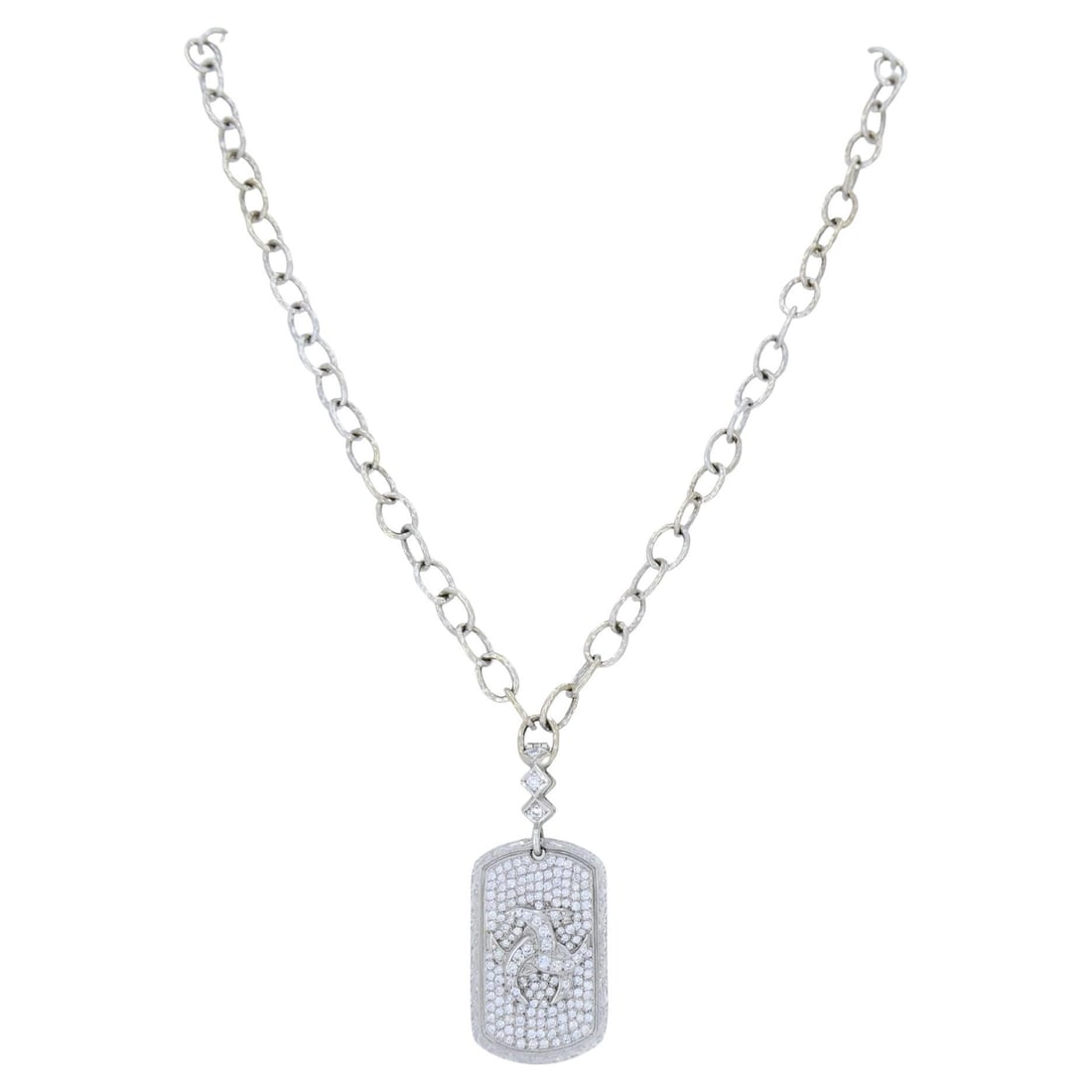 Loree Rodkin Diamond Pavé Pendant Necklace in 18K White Gold (1 of 19)