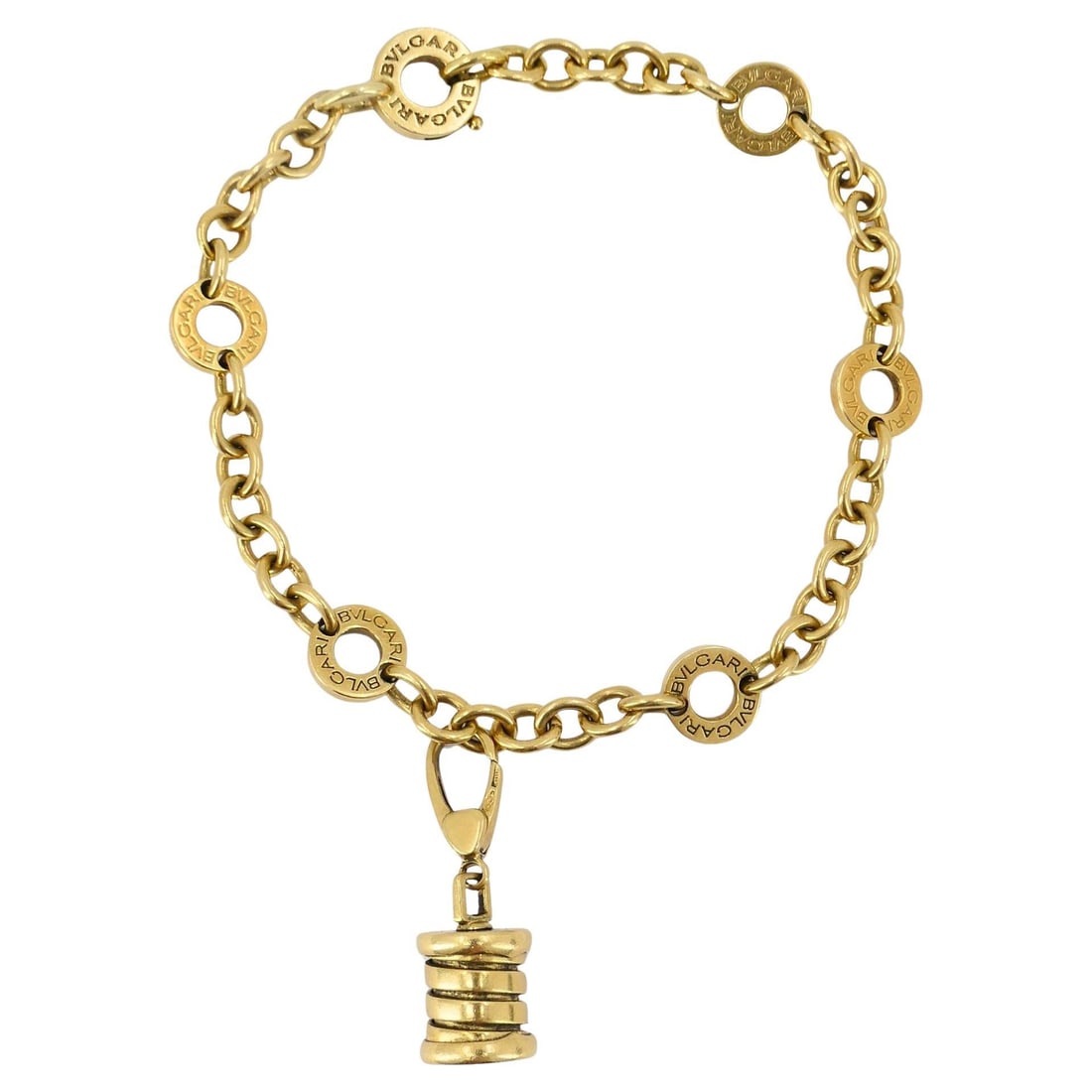 Bulgari B.zero1 18k Yellow Gold Charm Bracelet 7.75" - 7