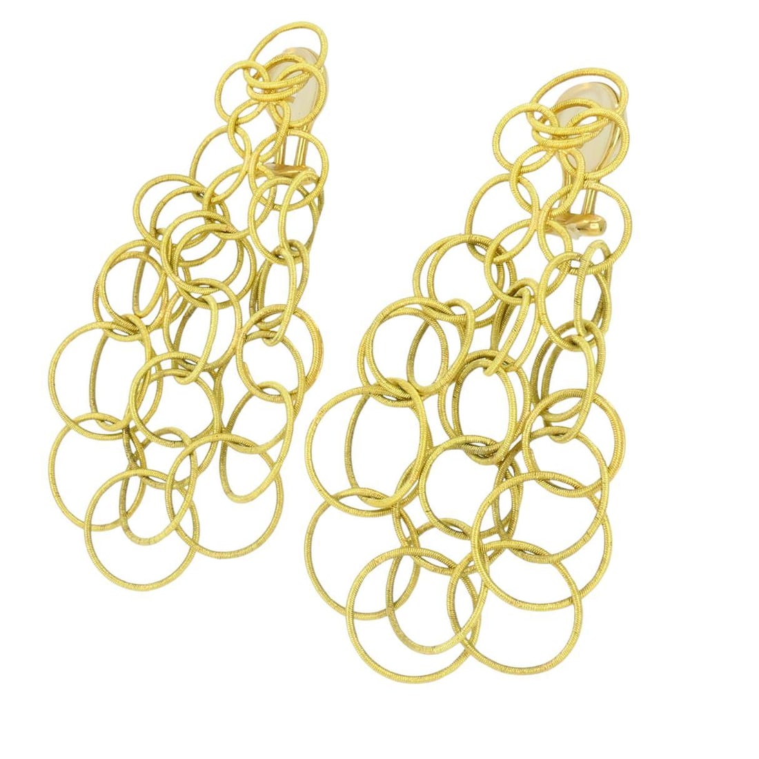 Vintage Buccellati 18k Yellow Gold Hawaii Drop Earrings - 11