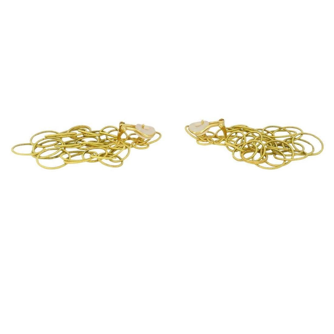 Vintage Buccellati 18k Yellow Gold Hawaii Drop Earrings - 13