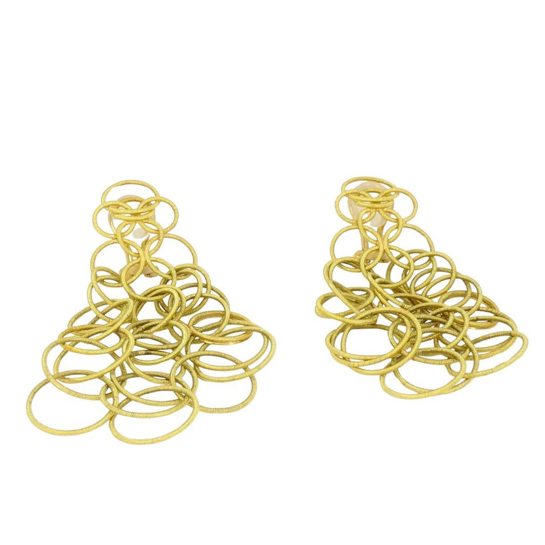 Vintage Buccellati 18k Yellow Gold Hawaii Drop Earrings - 2