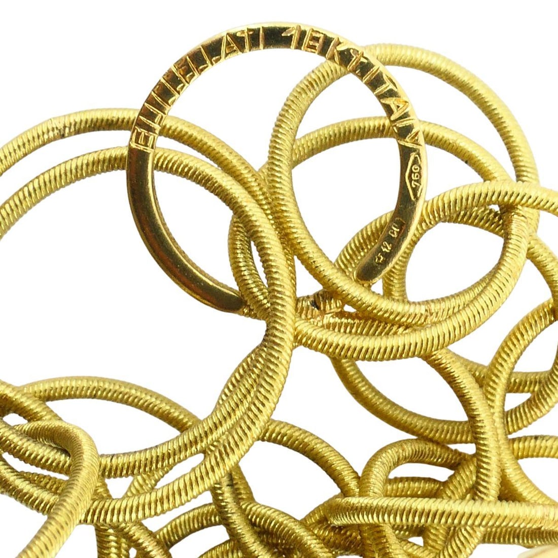 Vintage Buccellati 18k Yellow Gold Hawaii Drop Earrings - 5