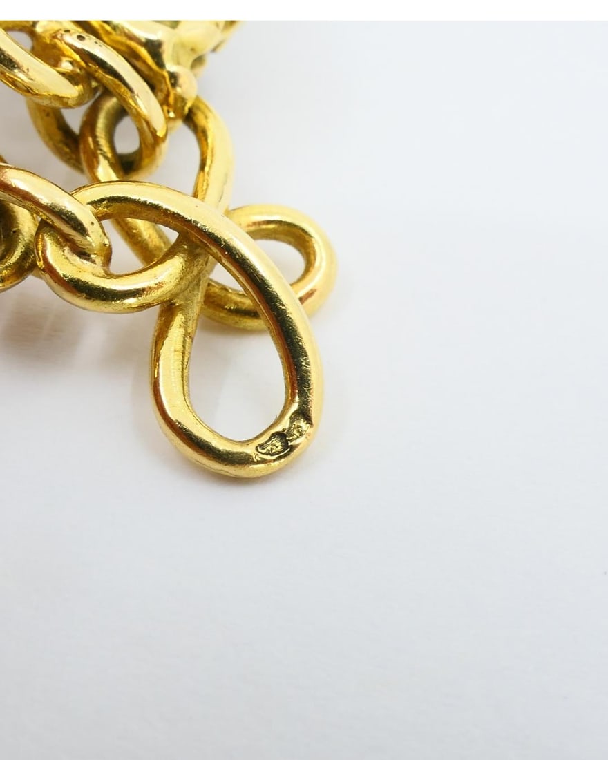 Vintage Malachite Bracelet Attributed to Mauboussin Paris 18k Gold - 19