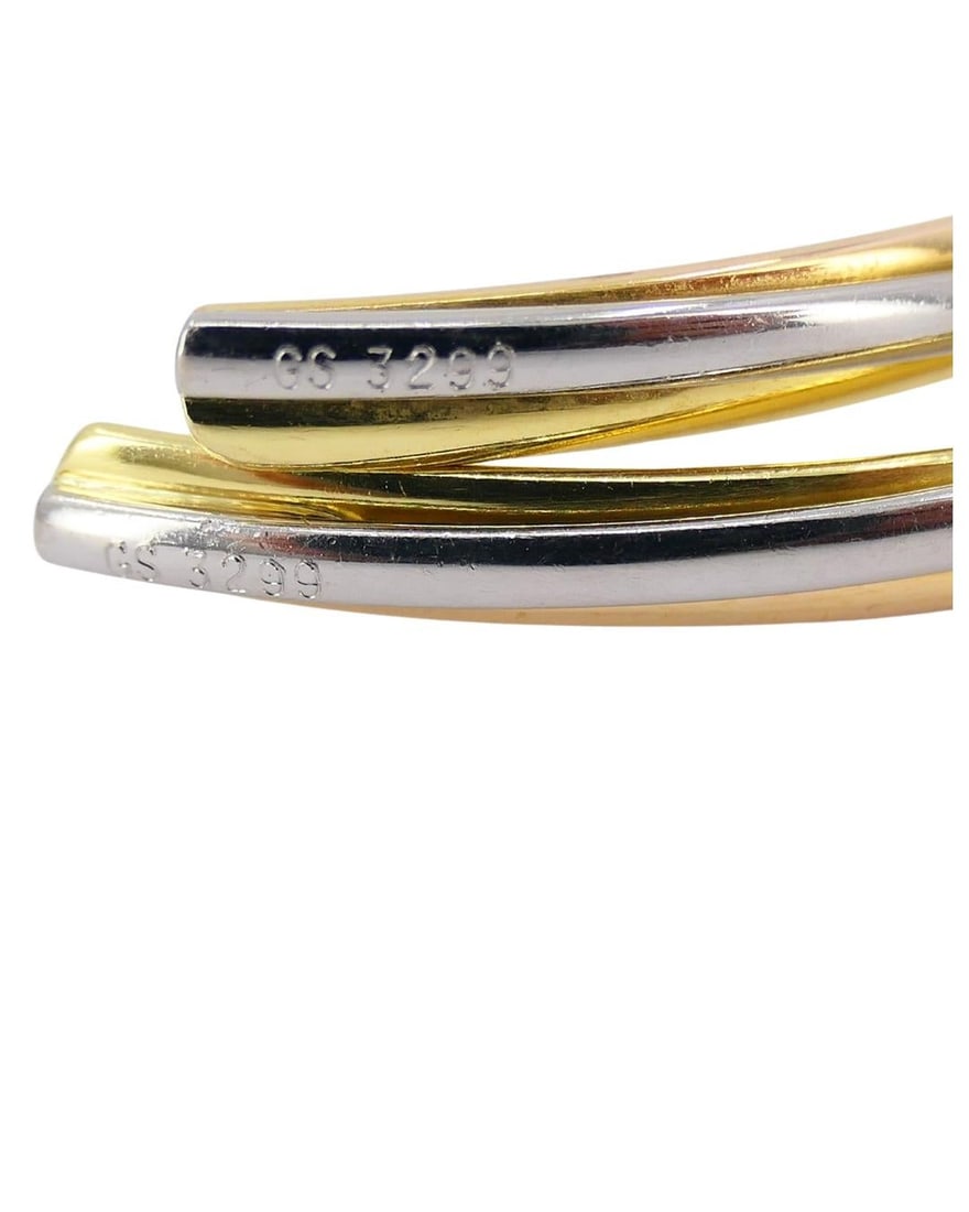 Cartier Trinity Hoop Earrings Tri-Color Gold - 3