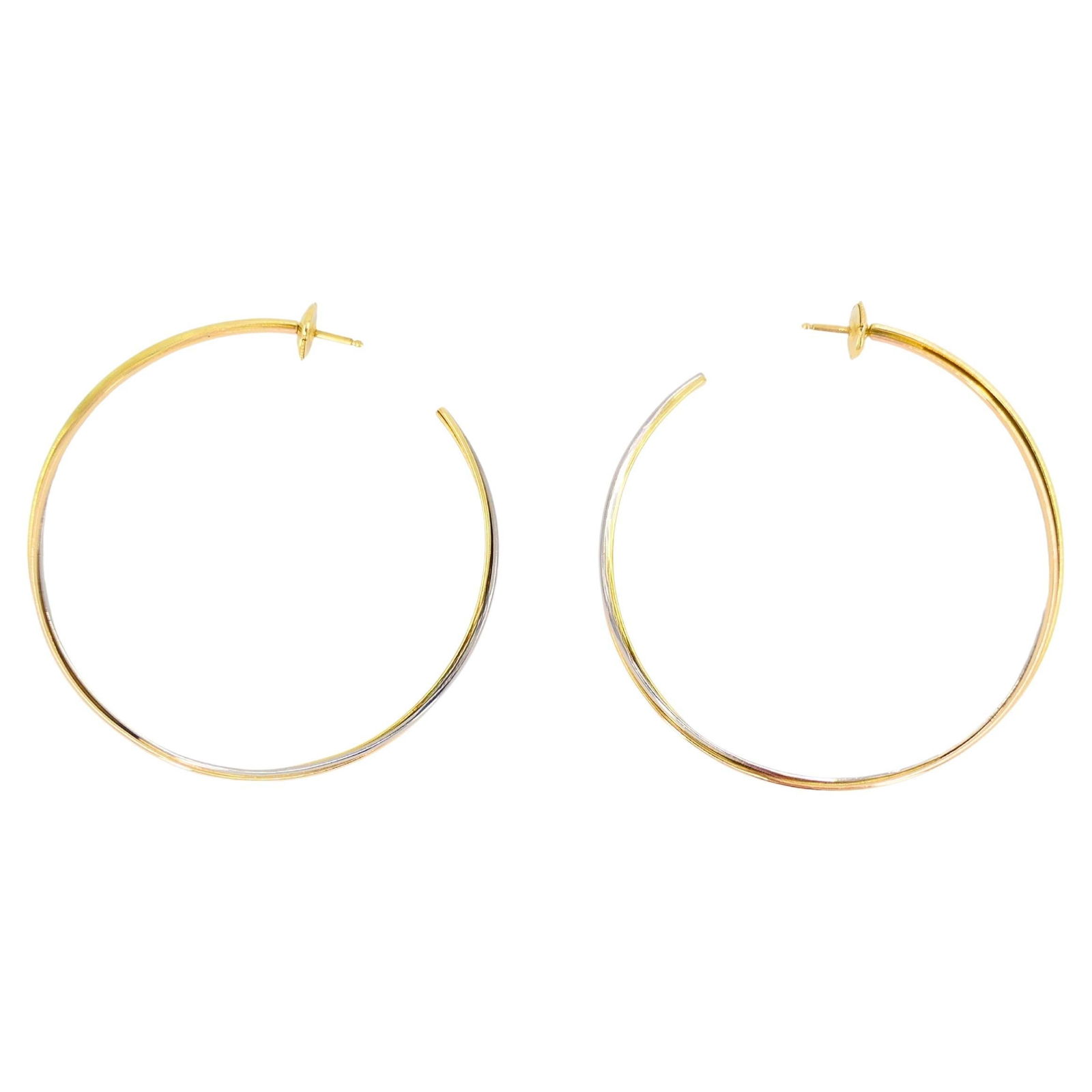 Cartier Trinity Hoop Earrings Tri-Color Gold - 7