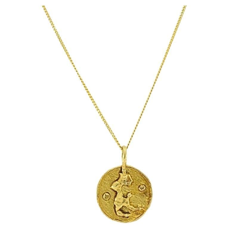 Jean Mahie 22k Gold Sculptural Abstract Pendant, 22k Chain (unbranded) Necklace - 7