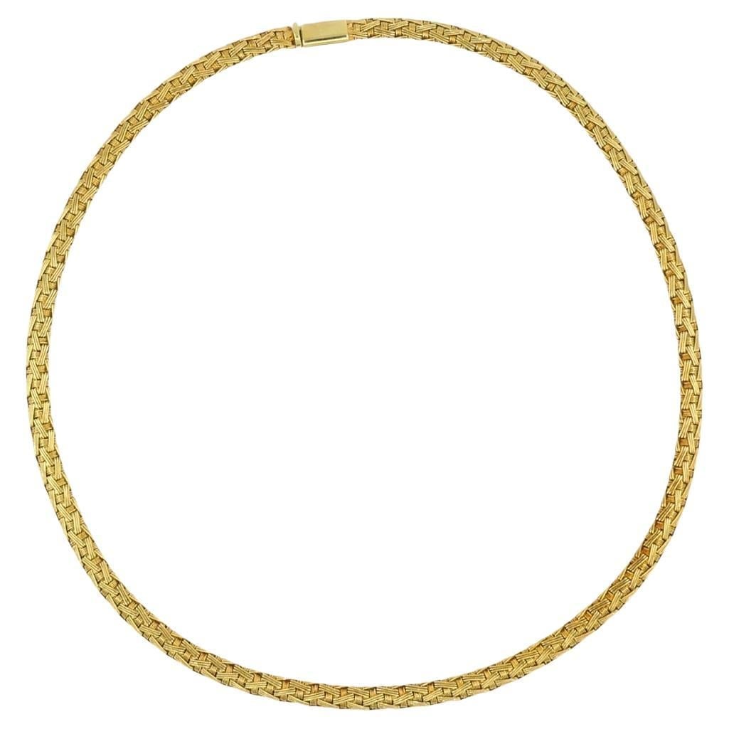 Herco Italian 14k Gold Necklace Woven Design (1 of 19)