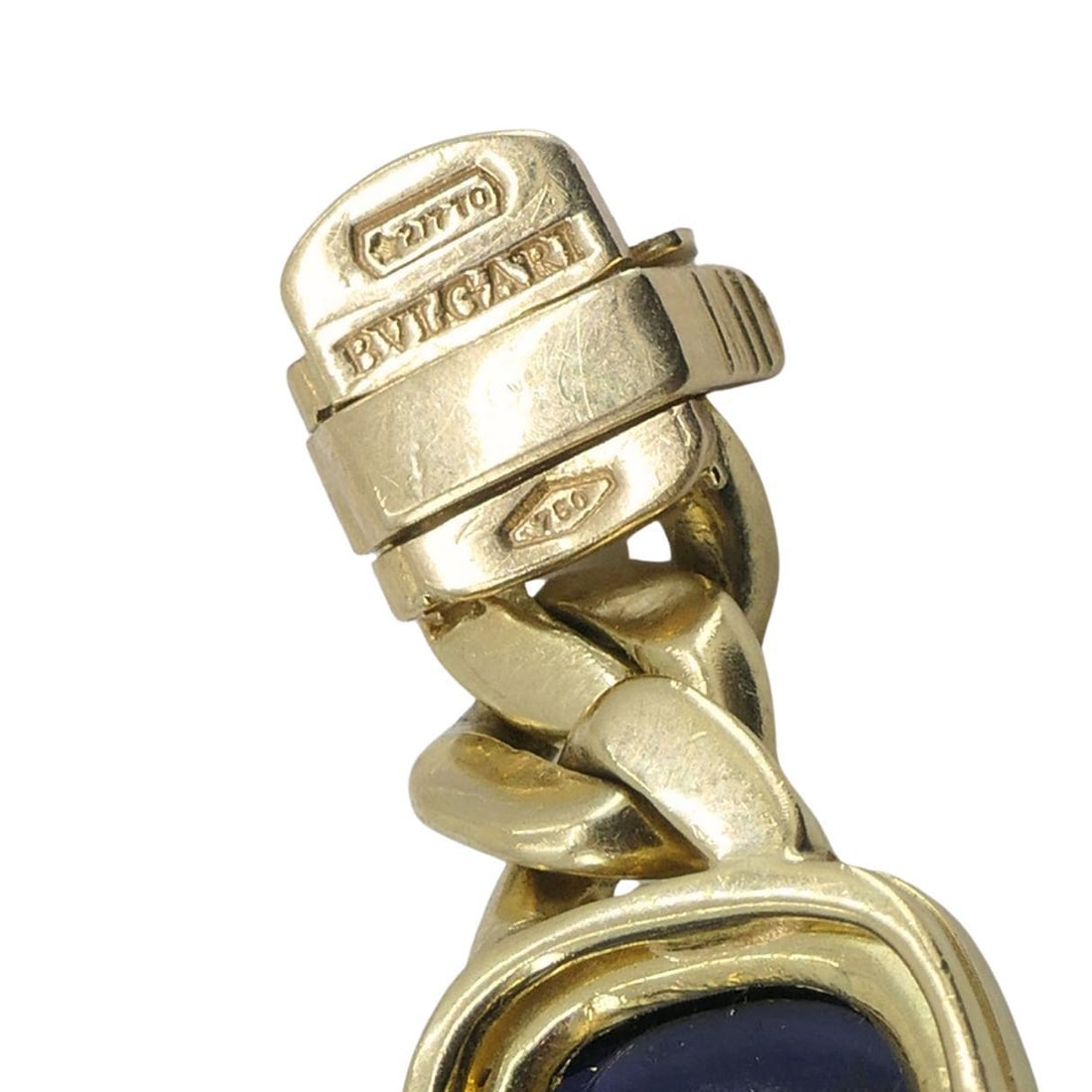 Vintage Bvlgari 18k Gold Curblink Gemstones Bulgari Bracelet - 17