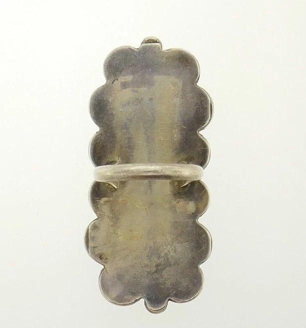 Rectangular Sterling Silver Turquoise Ring - 3