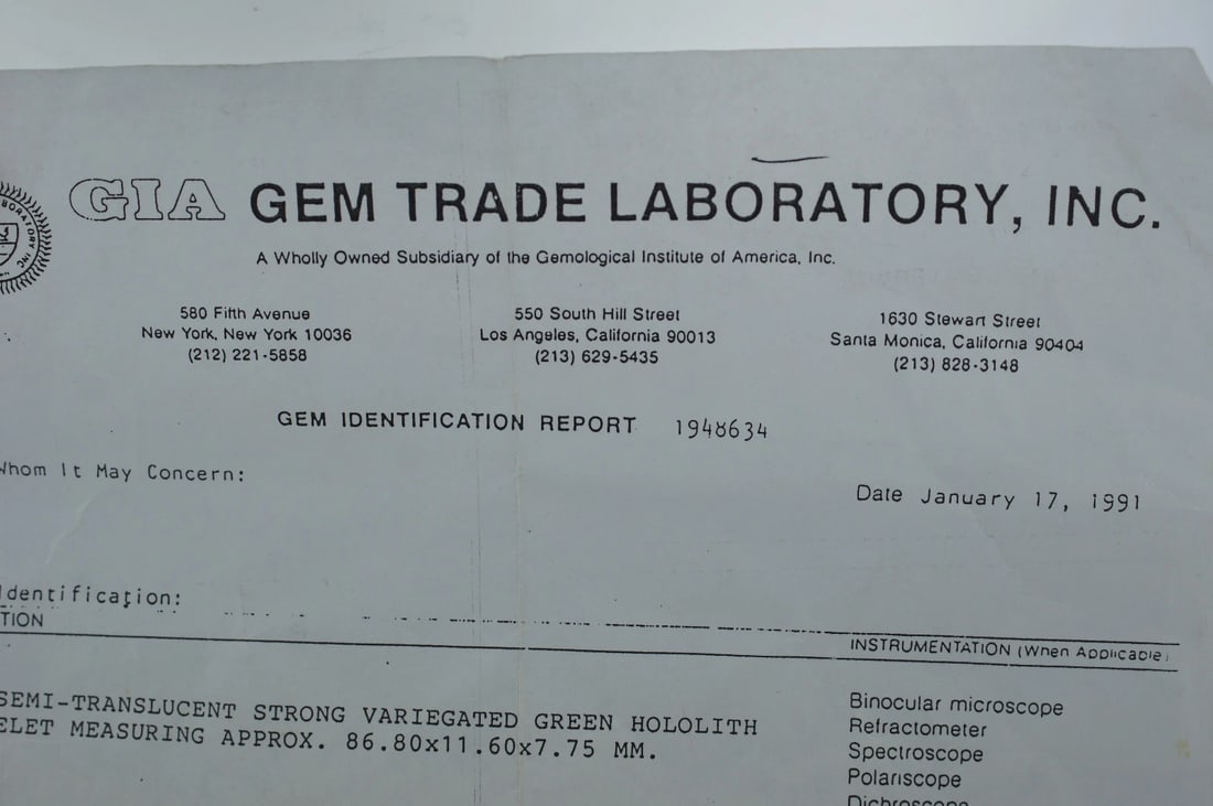 Natural Jadeite Jade Natural Color Bangle Bracelet Gem Identification Report - 5