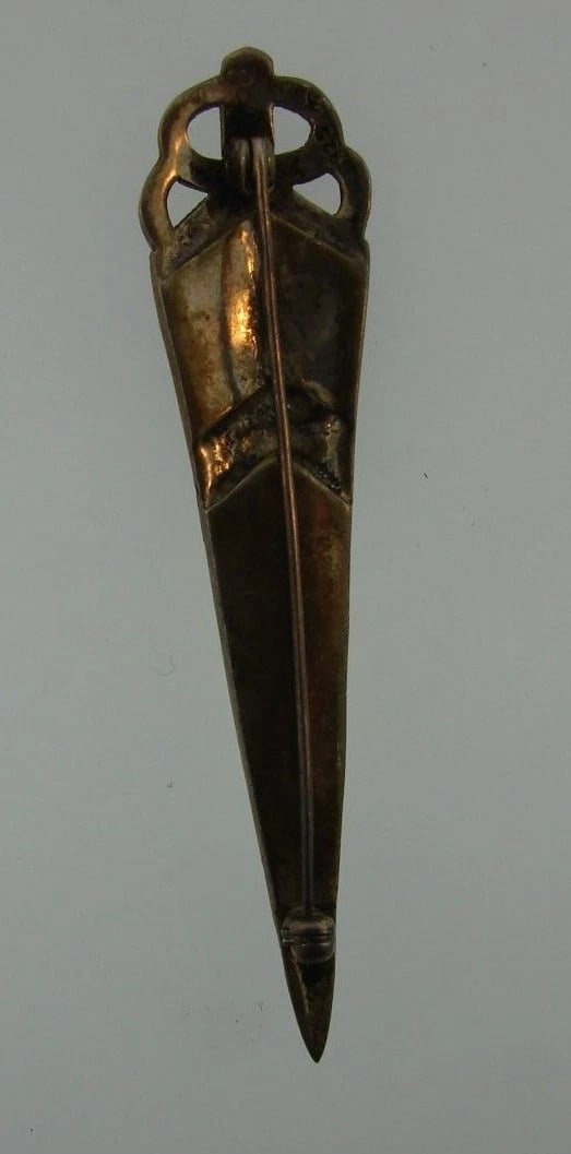 GORGEOUS Sterling Silver, Mother of Pearl, Onyx & Marcasite Brooch - 2