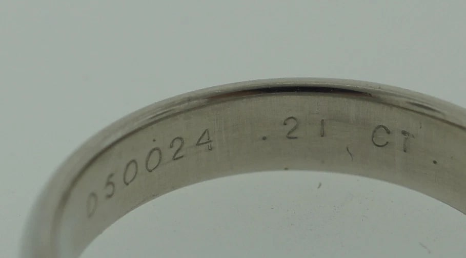 TIFFANY & CO. T&CO. PLATINUM ENGAGEMENT RING 0.21CTS D50024 STYLISH BAND - 6