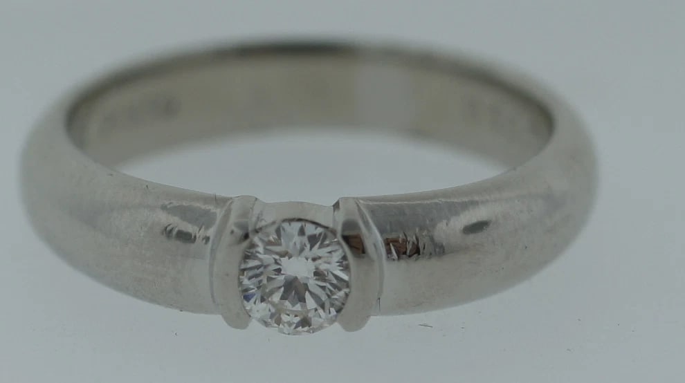 TIFFANY & CO. T&CO. PLATINUM ENGAGEMENT RING 0.21CTS D50024 STYLISH BAND - 7