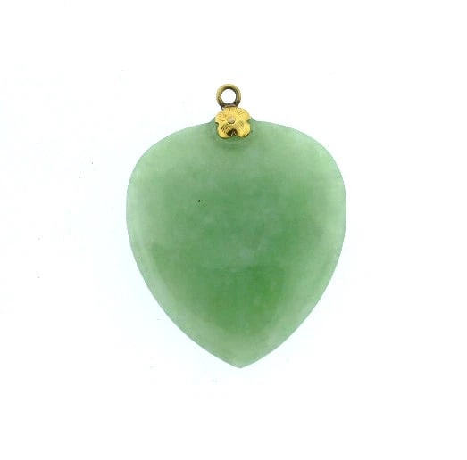 VINTAGE C.1950 APPLE JADE HEART PENDANT CHARM: Title: VINTAGE C.1950 APPLE JADE HEART PENDANT CHARM Description: JADE PENDANT ADORABLE LOVELY PIECE MEASURES 1 3/16'' X 1'' WEIGHT 6.6 G You can have it at a fraction of the retail price! The