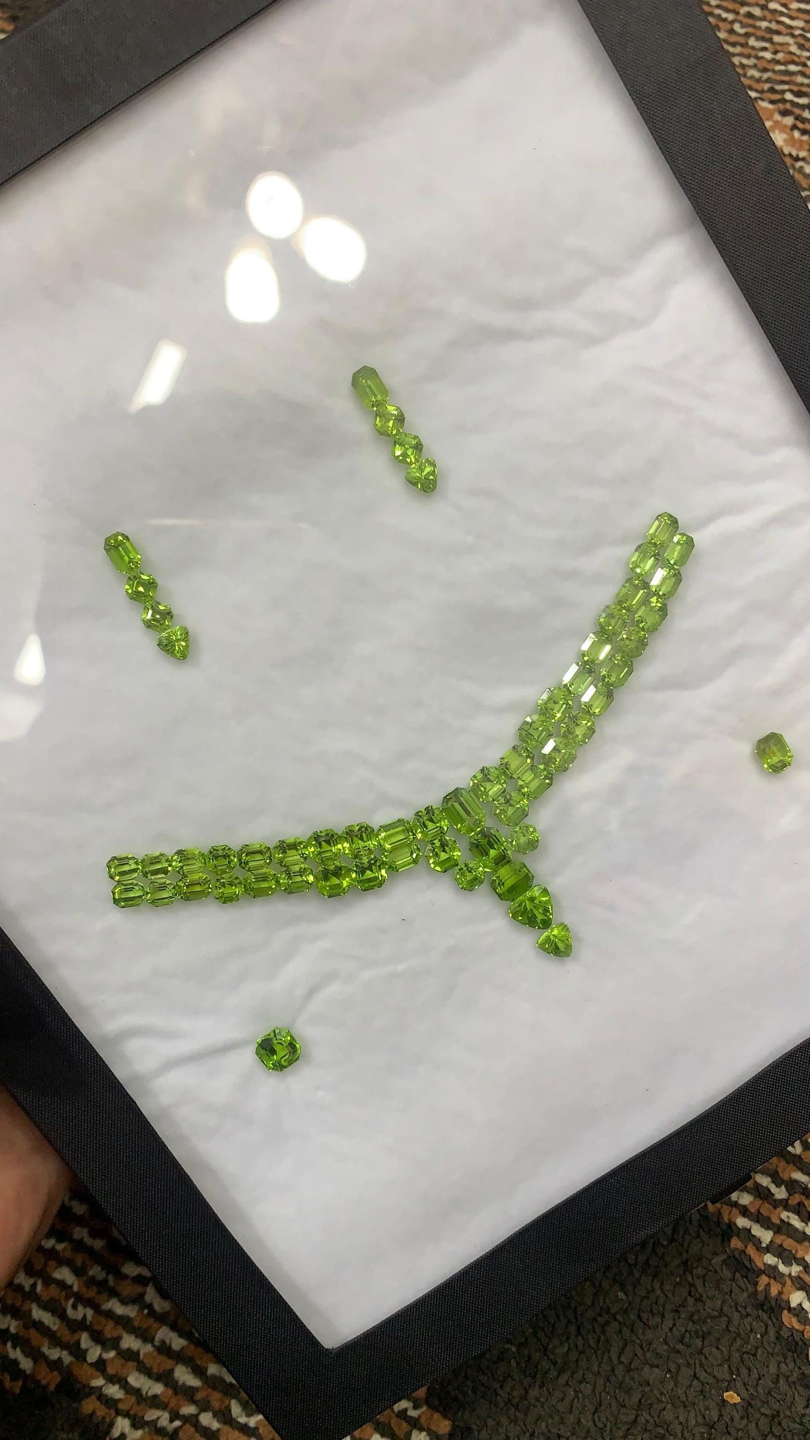 85 Carat Apple Green Peridot Jewelry Layout, Loose Gemstones - 2