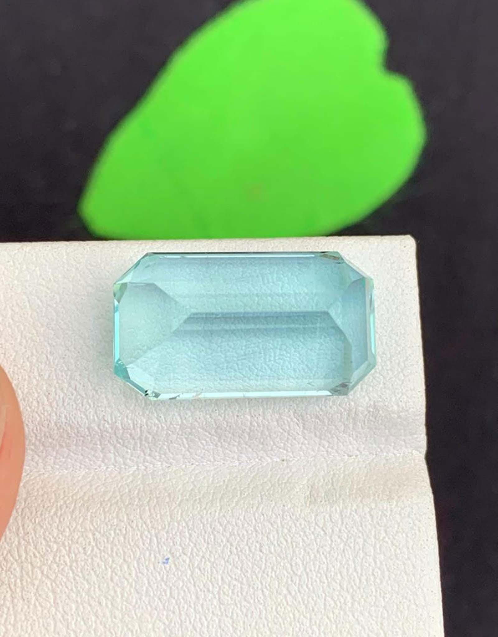 Natural Aquamarine Gemstone: 30.00 Carat Fancy Cut, Pakistan Origin - 8