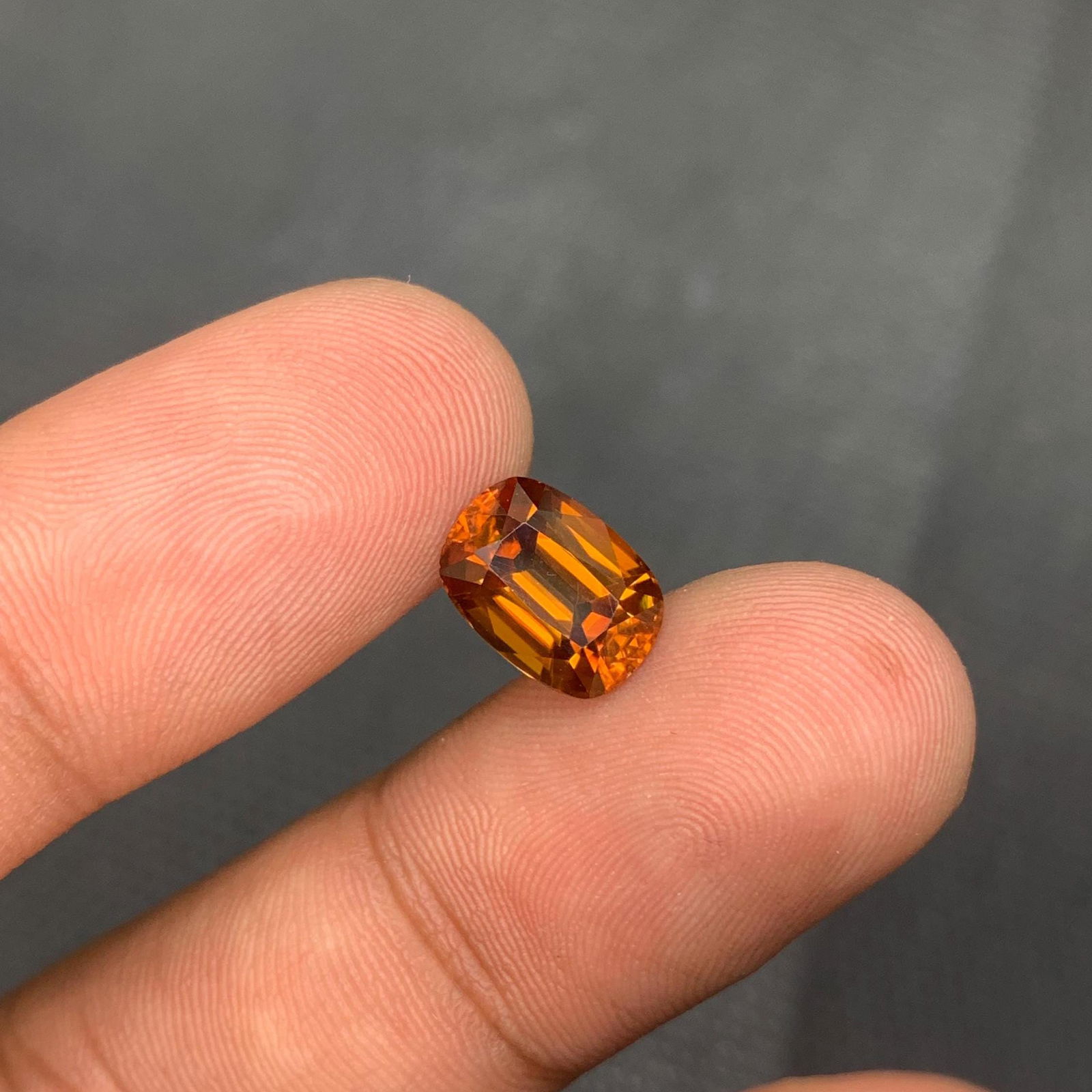 Natural Honey Brown Bastnasite Gemstone: Loupe Clean Cushion Cut, 4.60 Carat - 15